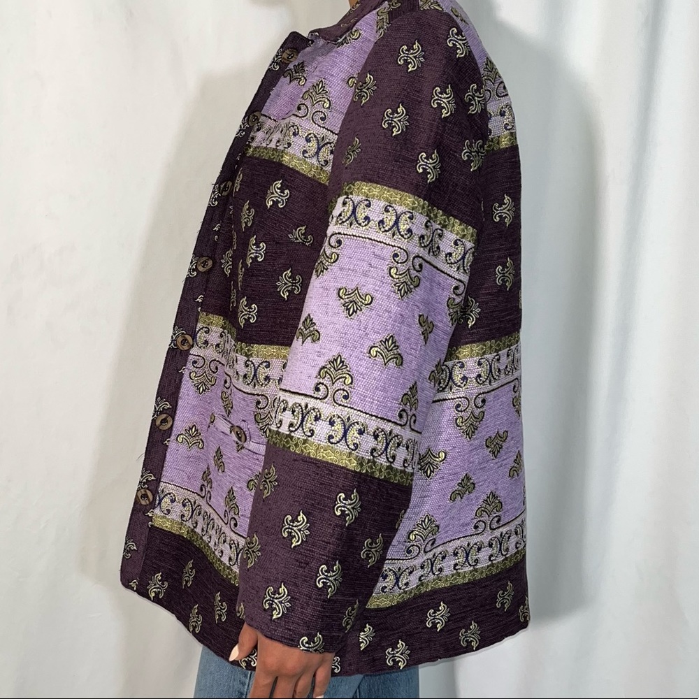 Vintage Sag Harbor Purple & Lavender Coat (size 18w) - Picture 3 of 6